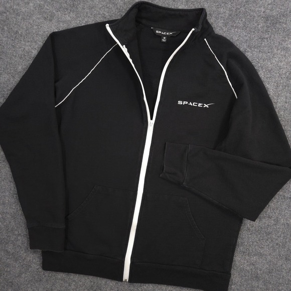 Spacex | Jackets & Coats | Spacex Track Jacket Mens M Black Full Zip ...